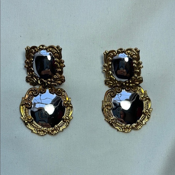 thailan Jewelry - 925 Elegant Gold and Silver Earrings